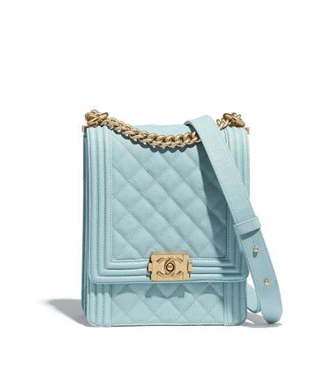 chanel boy blue calfskin|Chanel leather handbags.